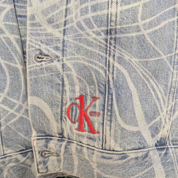 Calvin Klein Abstract Demin Jacket, Large - Picture 5 of 12